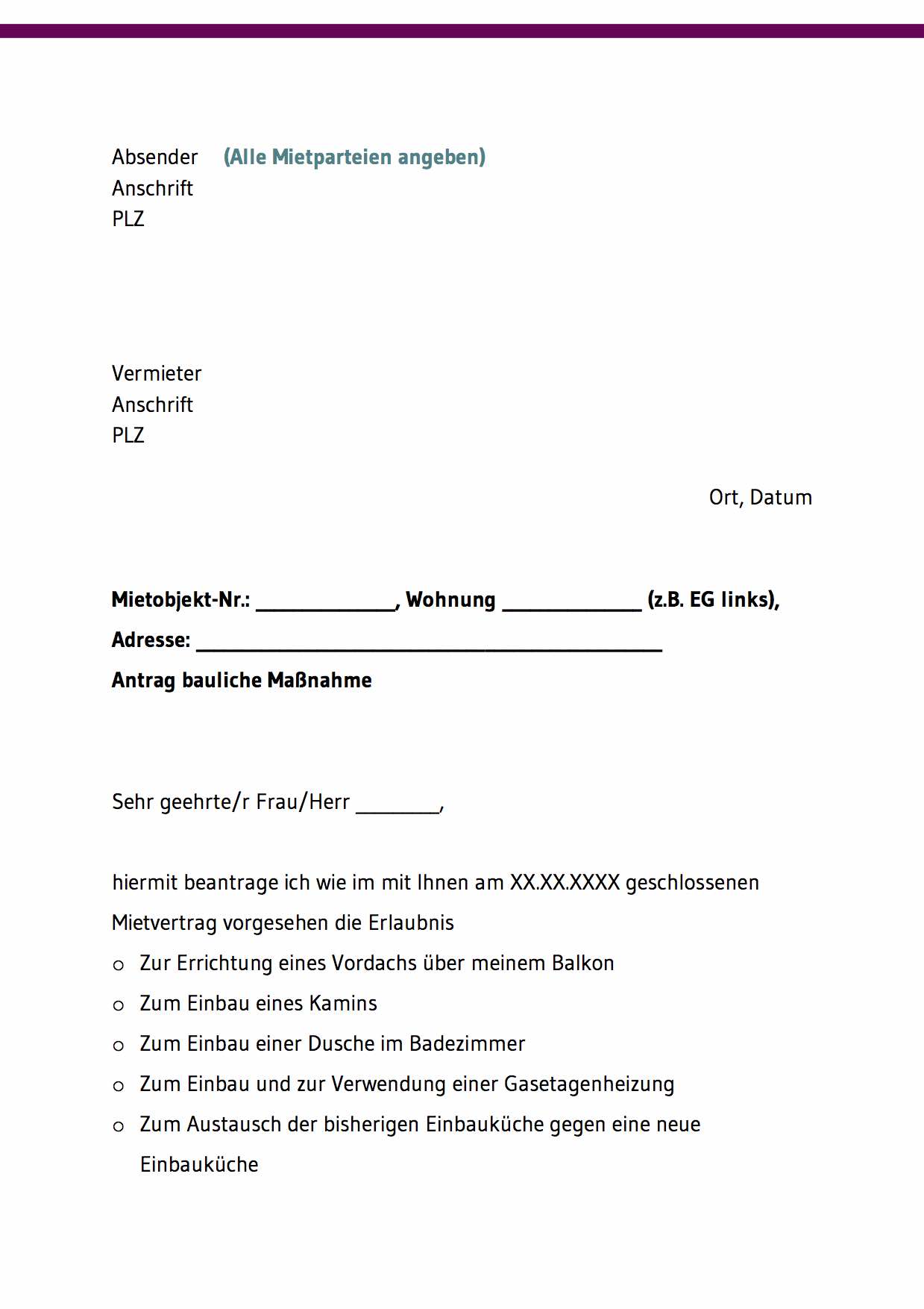 Mietvertrag – Kostenfreies Downloadangebot für Mieter